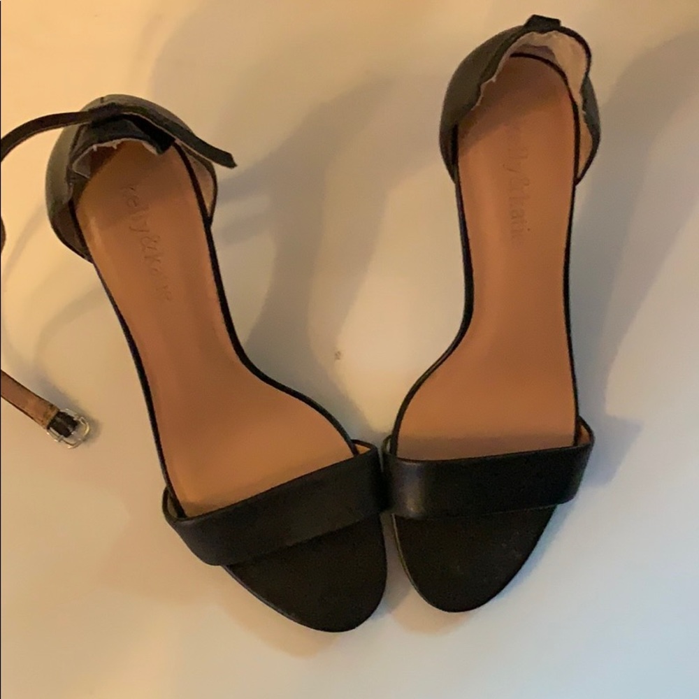Kelly & Katie Black Strapy Heels